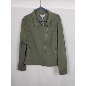 Daniel Rainn Olive Green Moto Jacket L Casual Outdoor Lined Gorpcore Fall Winter